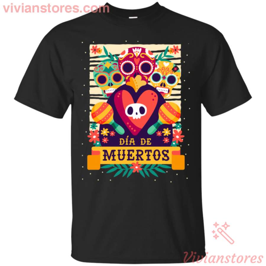 Halloween Dia De Muertos Day Of The Dead Sugar Skull T-Shirt