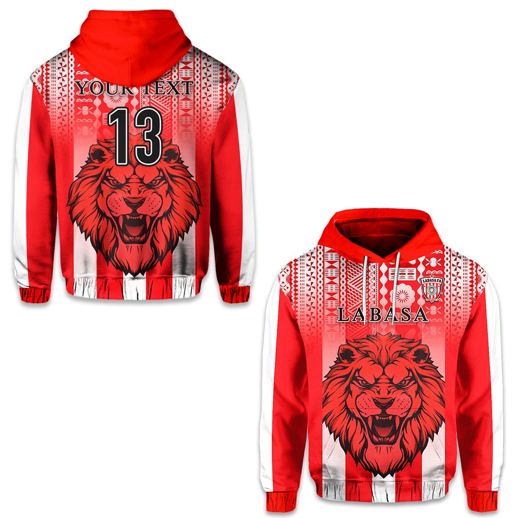 (Custom Personalised) Football Labasa Fa Hoodie Red Lion Fiji – Personalized Text And Number Lt13