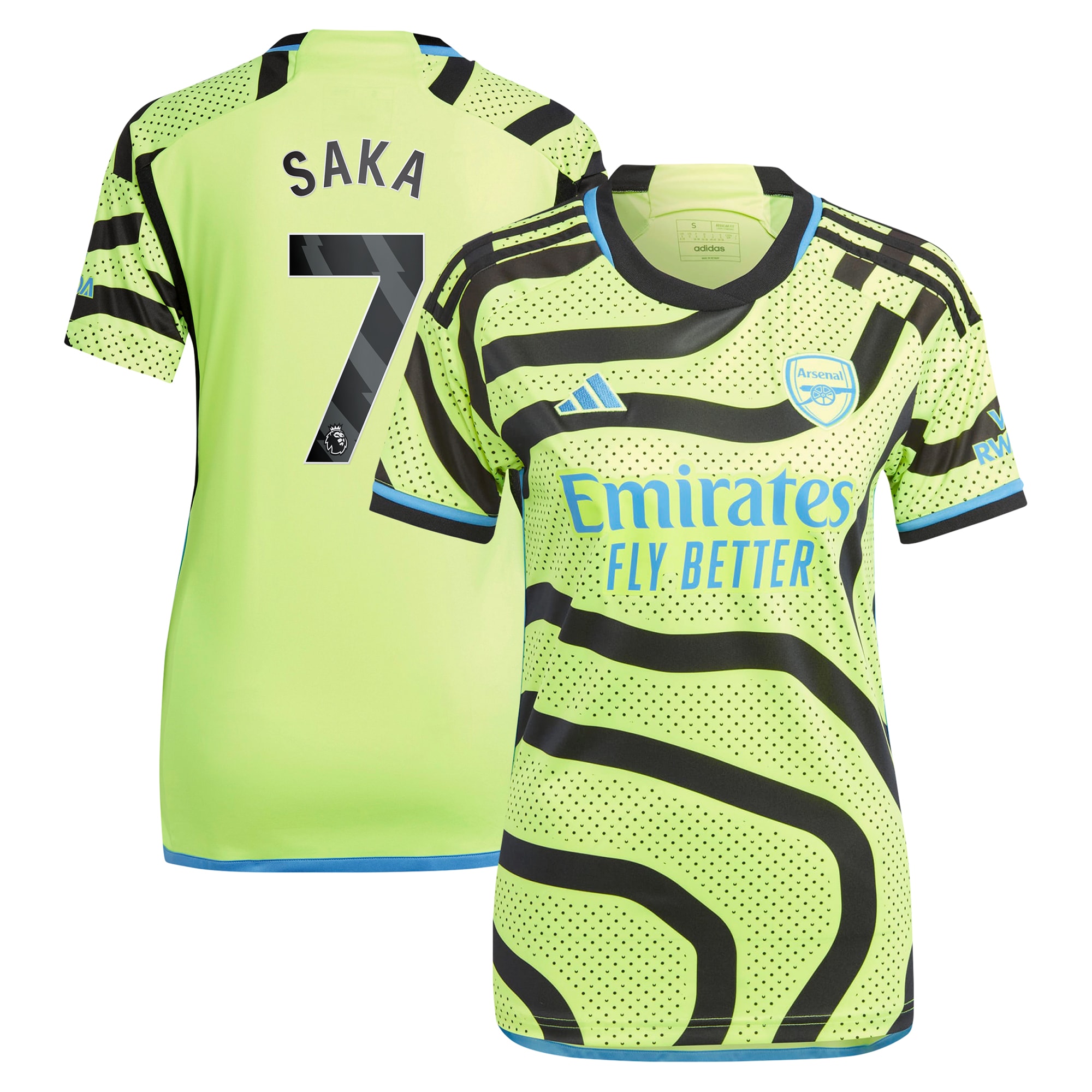 Bukayo Saka Arsenal Women's 2023/24 Away Replica Player Jersey – Yellow