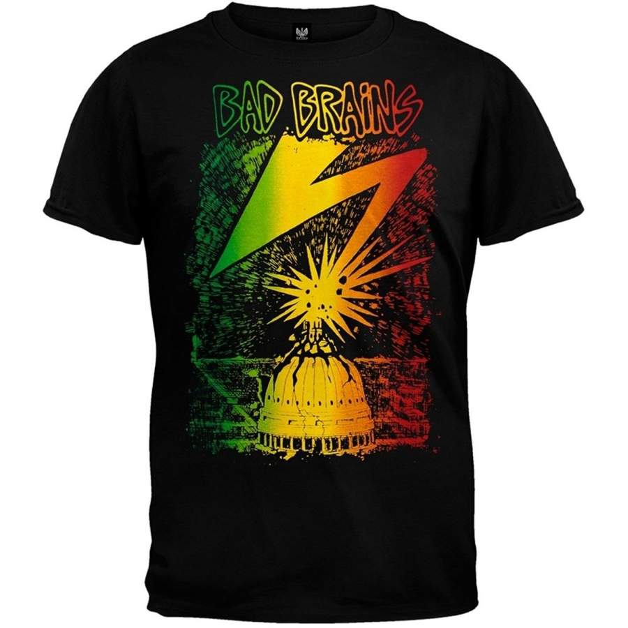 Bad Brains Mens Rasta Fade Short Sleeve T-Shirt