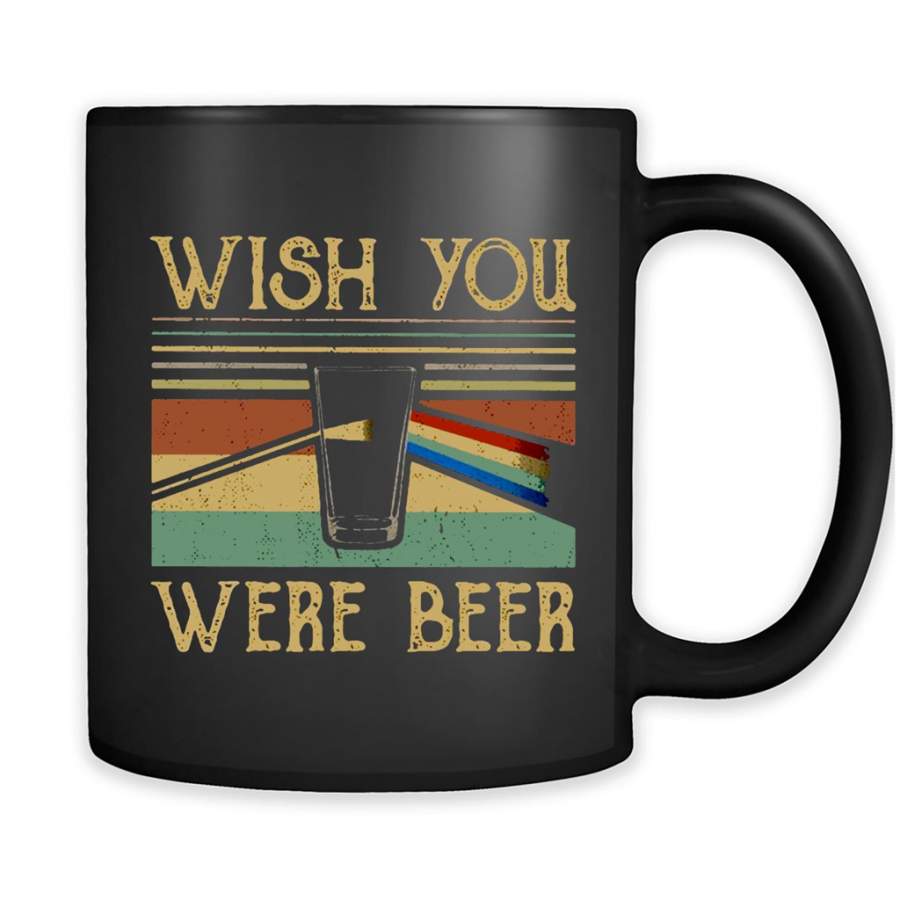 Pink Floyd Vintage Wish You Were Beer – Full-Wrap Coffee Black Mug