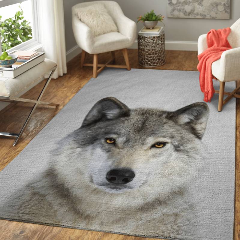 Wolf Colorful – Animals Colorful Area Rug Carpet