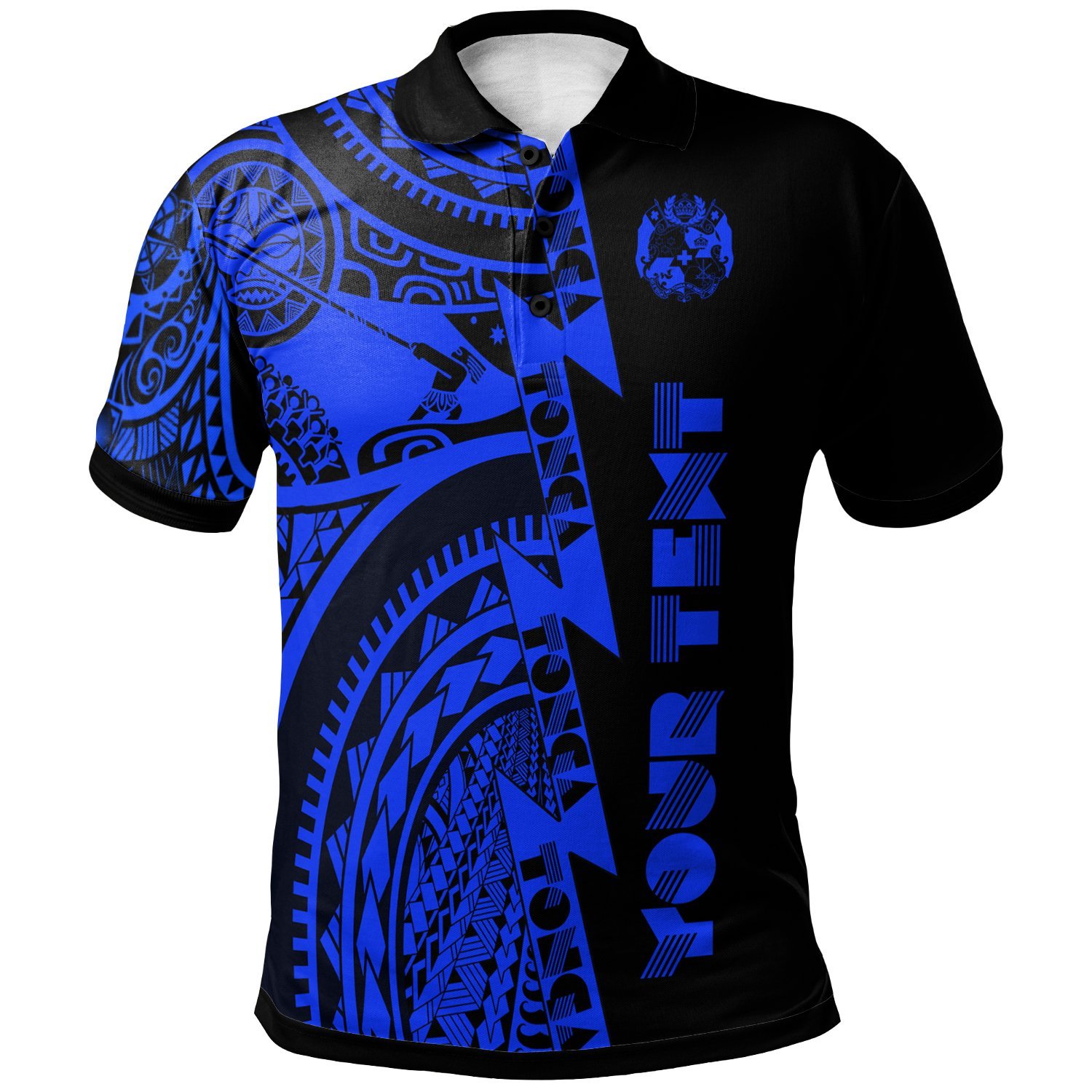 (Personalised) Polynesian Tonga Polo Shirts – Maui Moana Tattoo with Seal Tonga – BN17