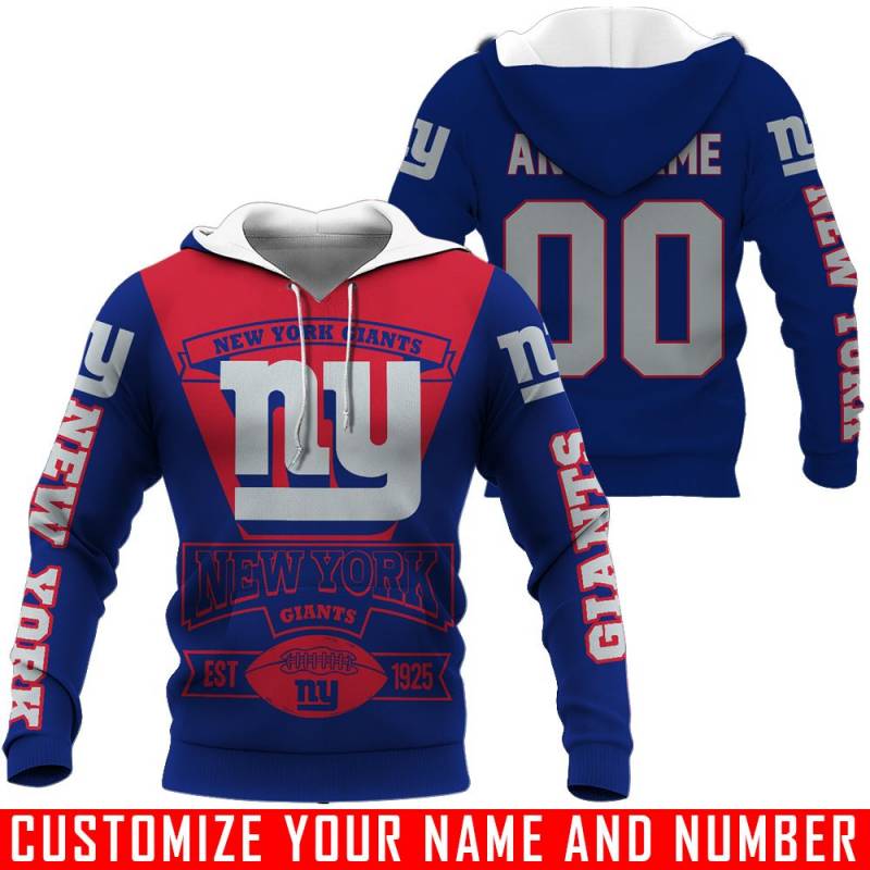 New York Giants – EST 1925 – CUSTOMIZE NAME AND NUMBER – HOT SALE 3D PRINTED – NOT IN STORE