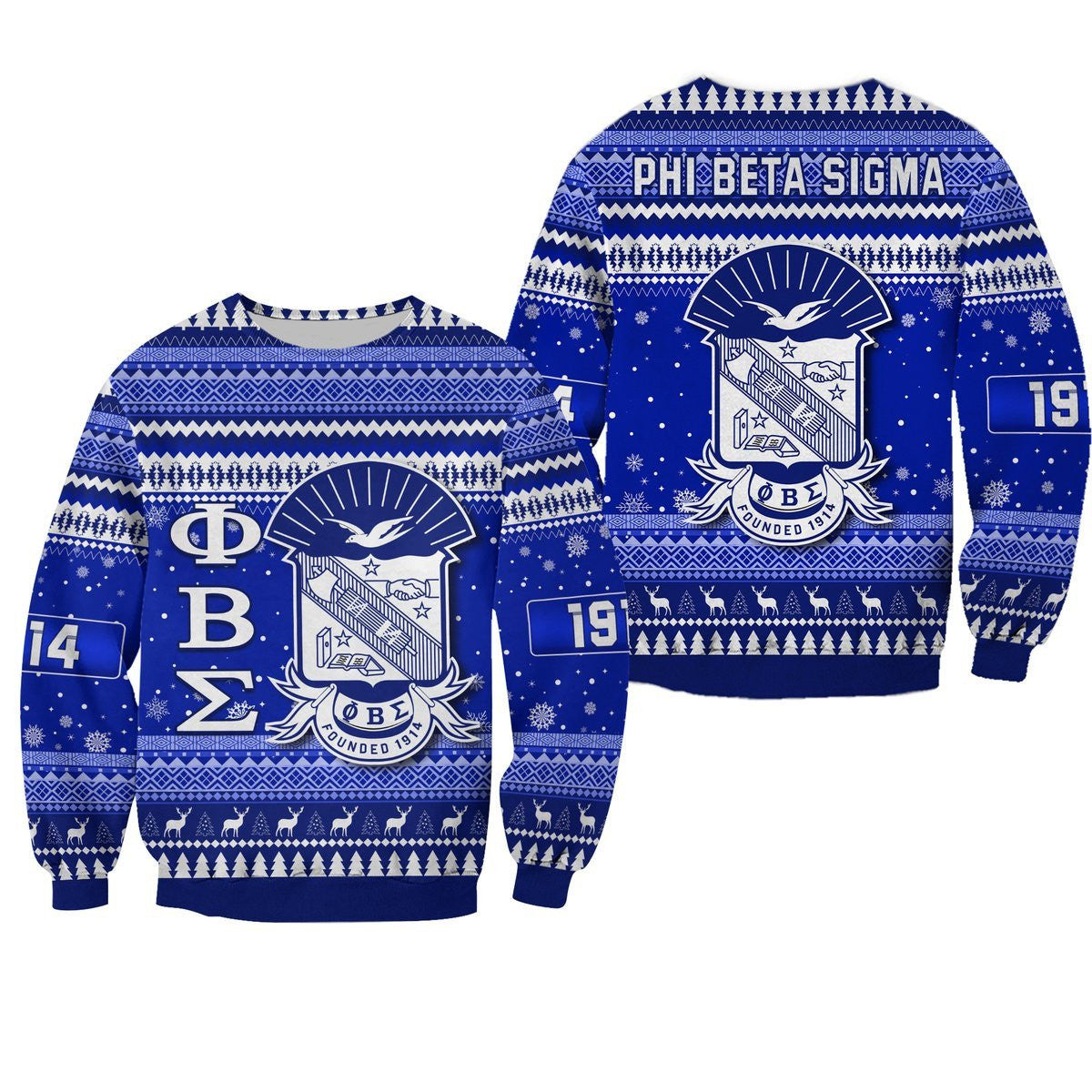 Fraternity Sweatshirt – Phi Beta Sigma African Pattern Christmas Sweatshirts