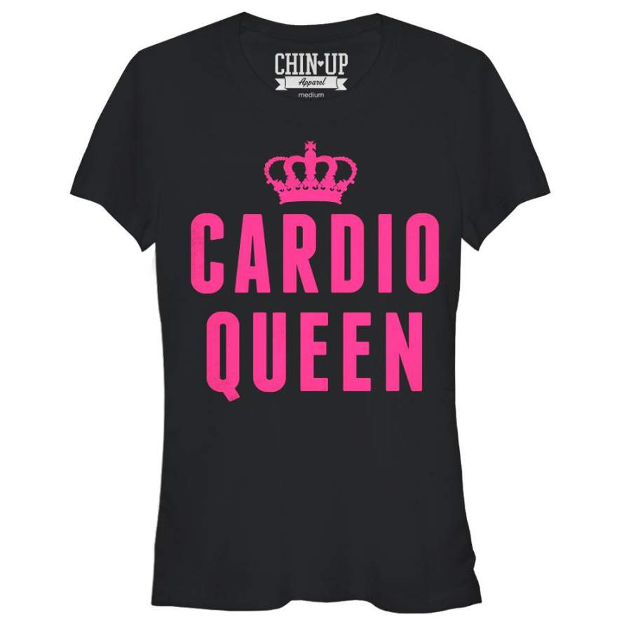 CHIN UP Junior’s Cardio Queen  T Shirt Black