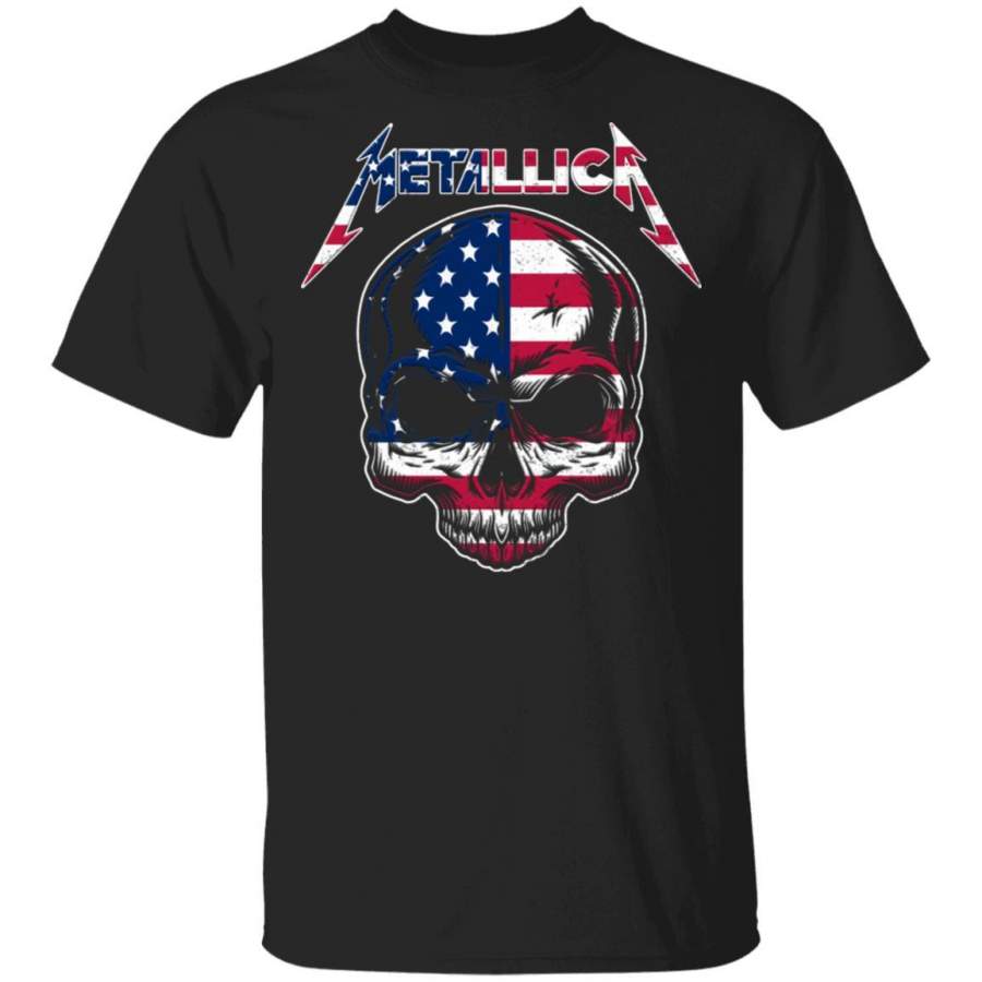 USA Metallica 4th July T-shirt Patriot Rock Tee MT05