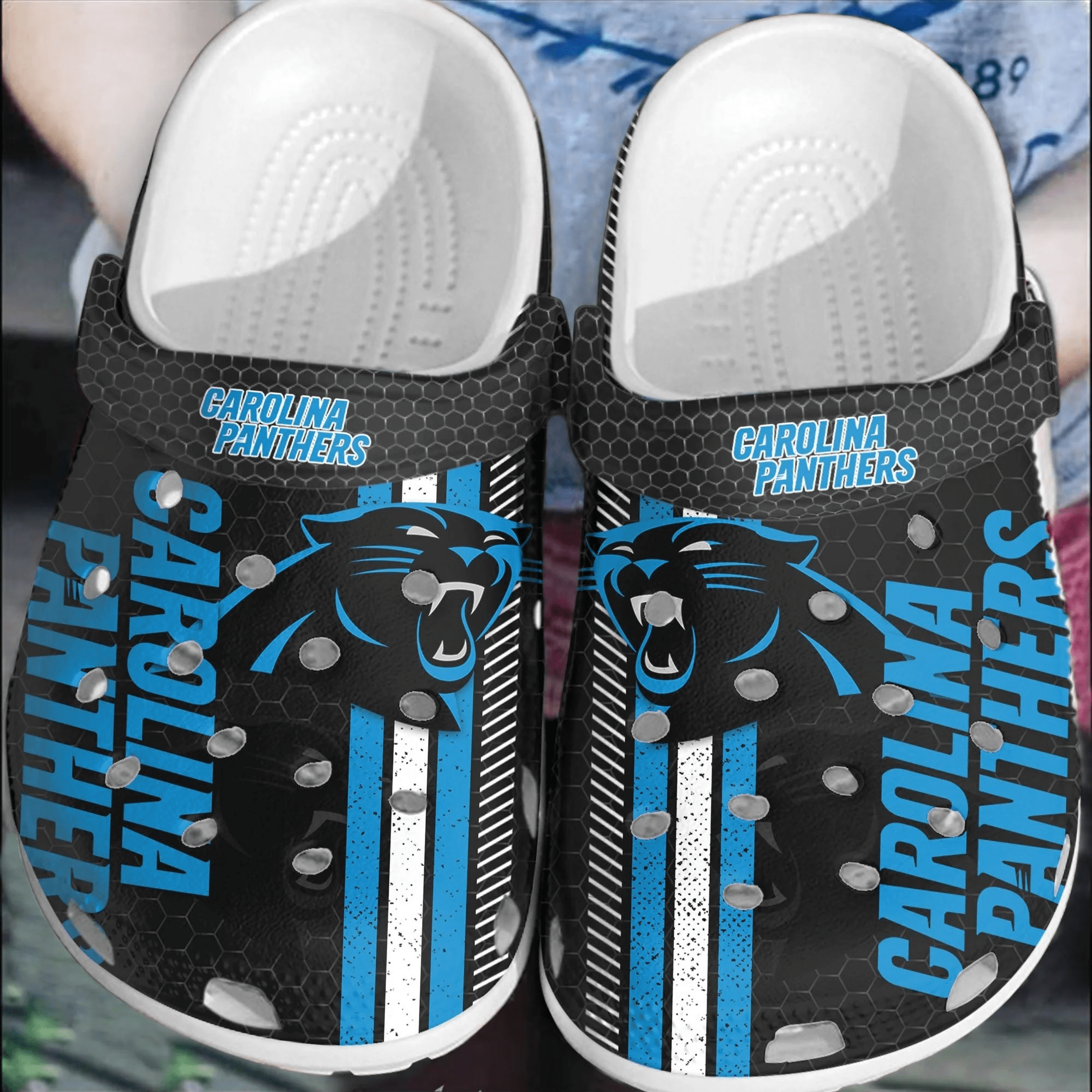 NFL Carolina Panthers Football Crocss Comfortable Shoes Clogs Crocband For Men Women