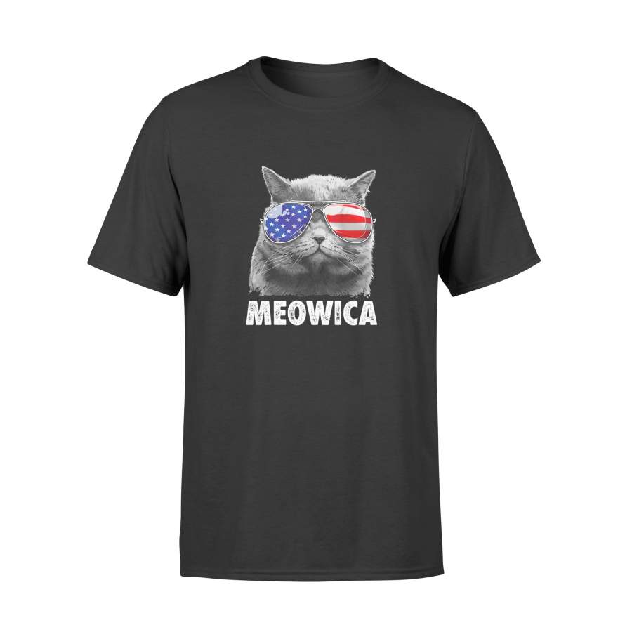 Cat 4th of July Shirts Meowica Merica T-shirt – Standard T-shirt