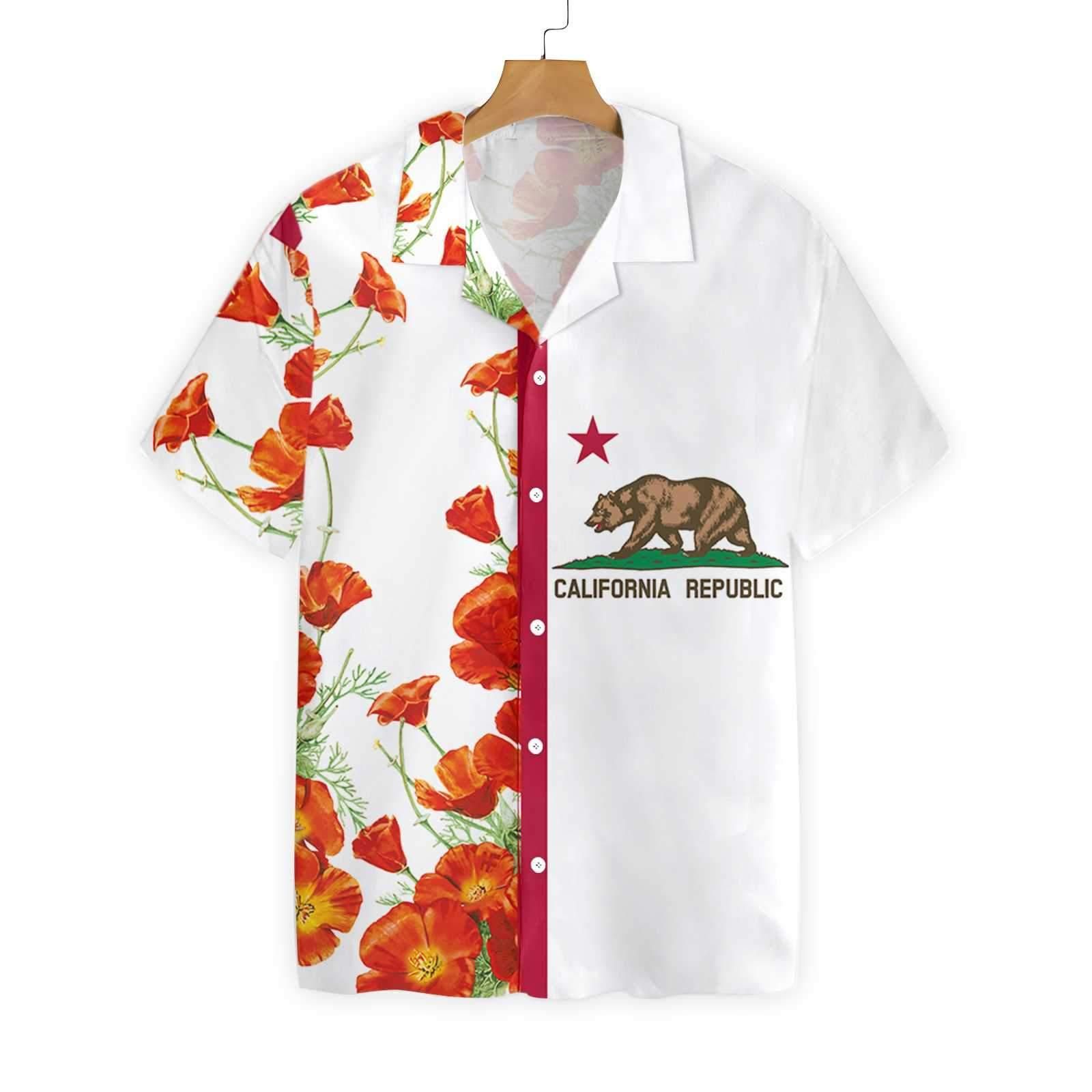 California Flag Poppy 0202 Hawaii Shirt Ha82681