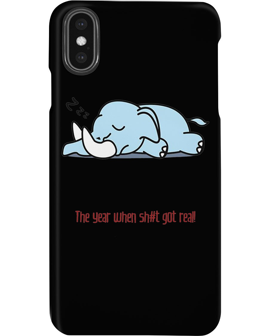 2020 The Year When Shit Got Real Quarantined Gift For Elephant Lovers Phone case