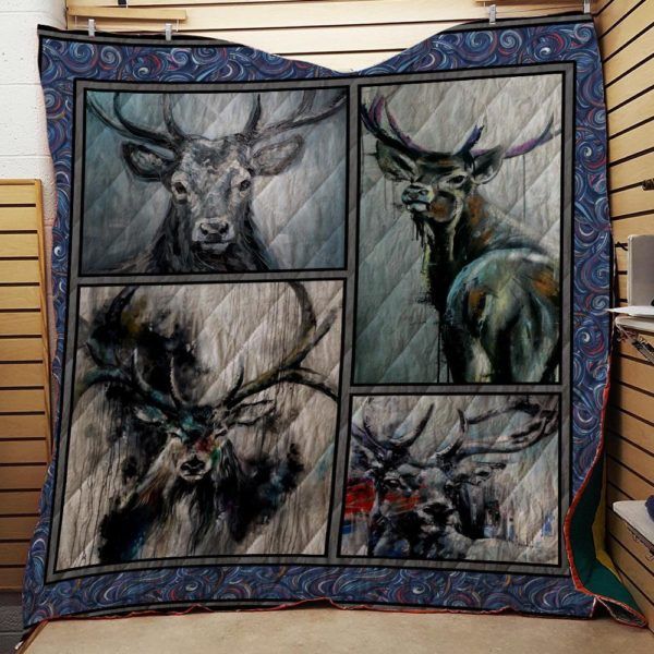 Deer #Bfeb-01 3D Quilt Blanket HGM29