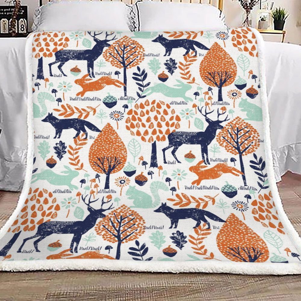 Wild Animal Sherpa Fleece Blanket KOAT