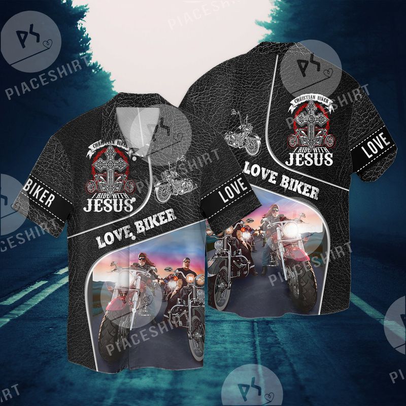 I Ride With Jesus Christian Biker Full Print Hawaii Shirt Ha69480