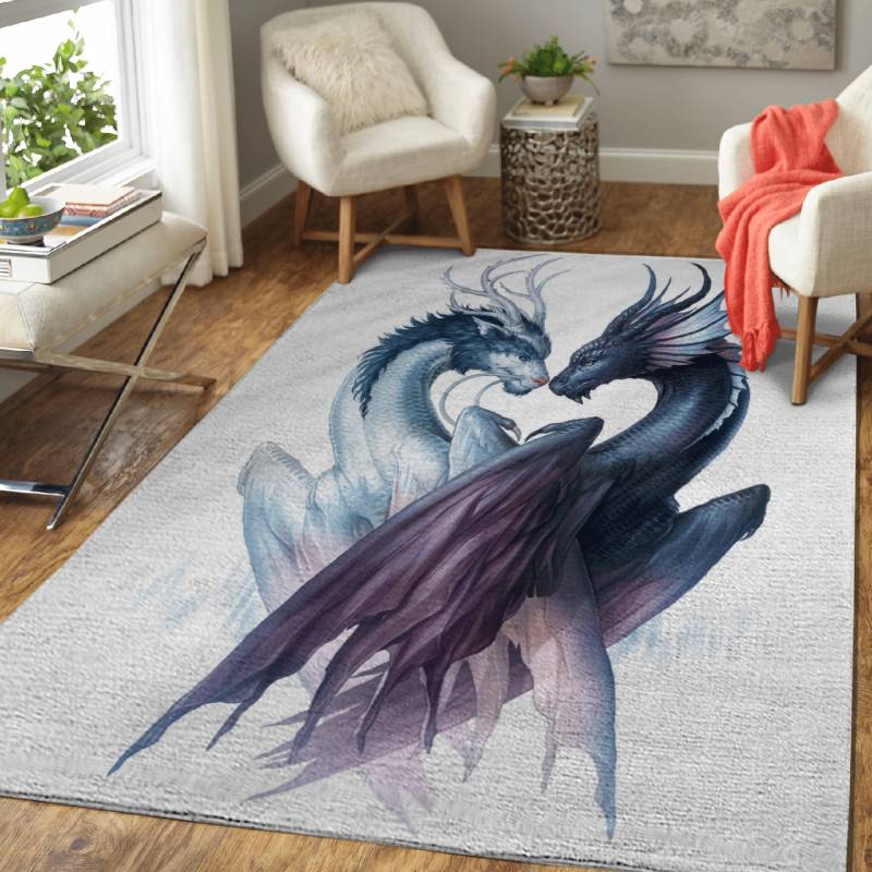 Yin and Yang Dragons – Yin And Yang Animals Area Rug Carpet