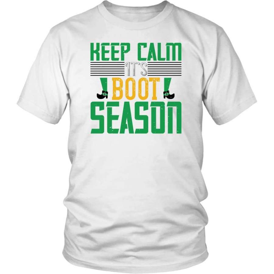 Keep calm it’s boot season t-shirt