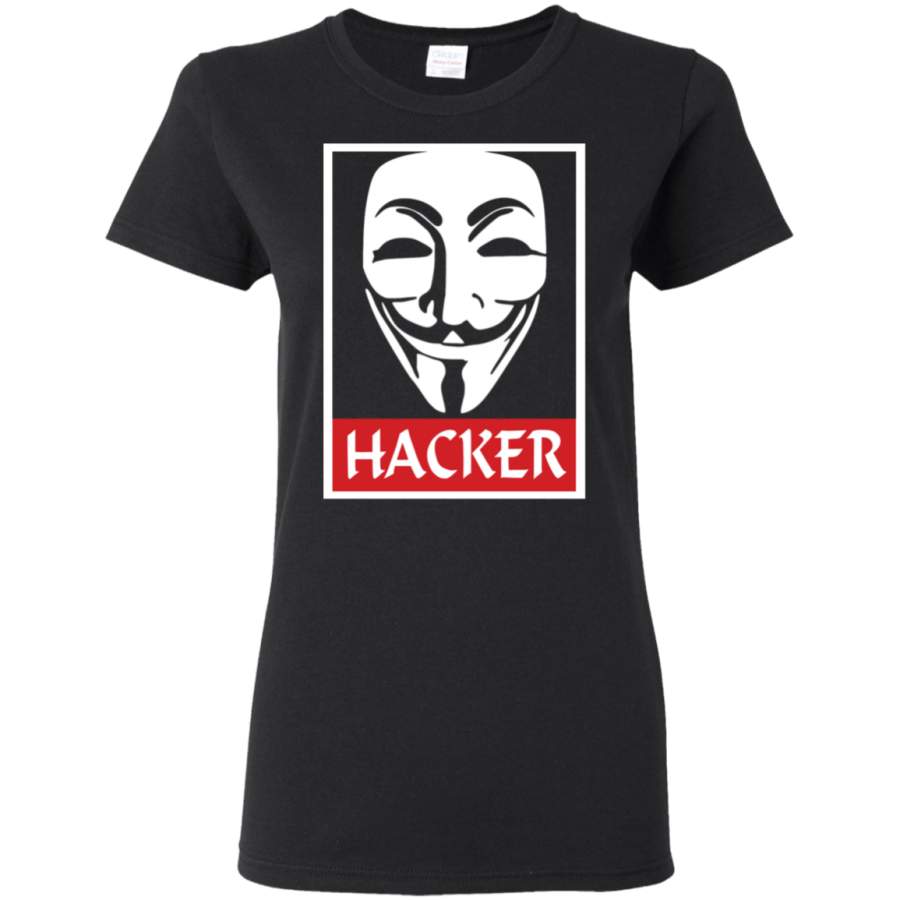 AGR cool design Anonymous Hacker Womens T-Shirt