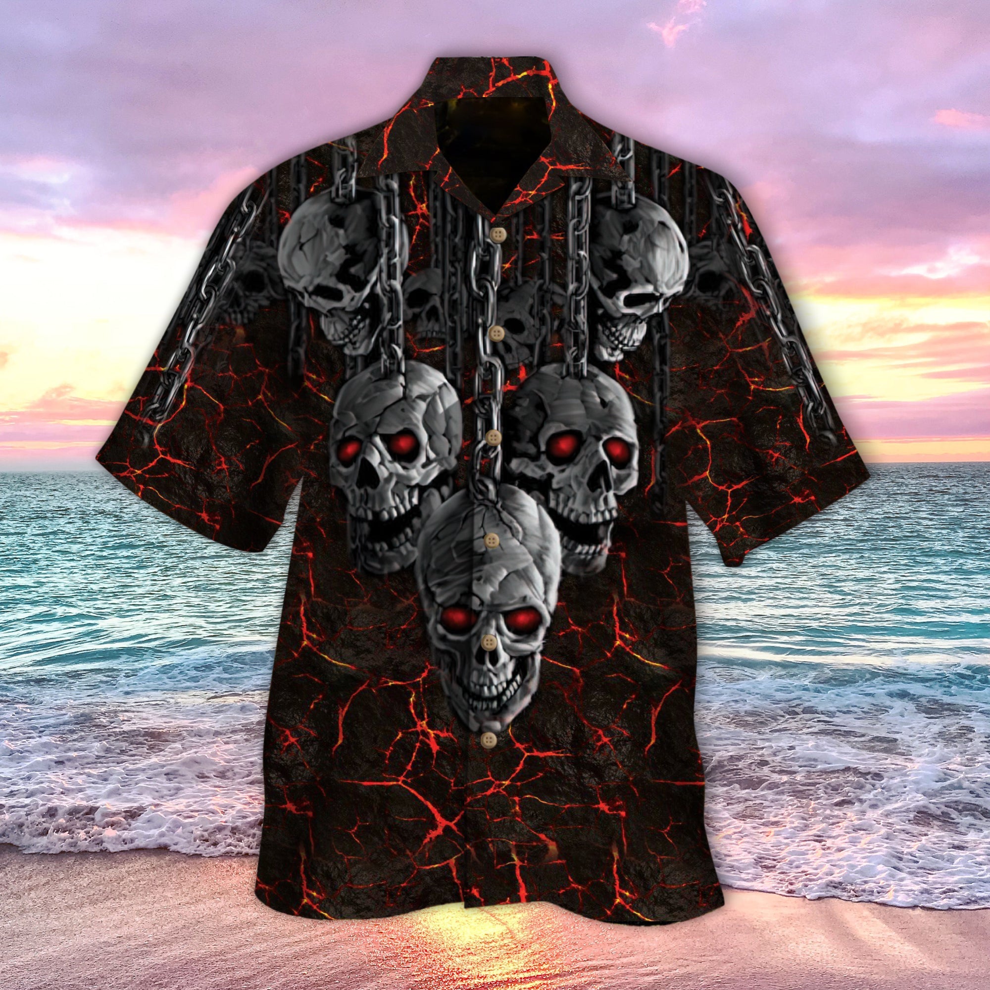 Red Eye Lava Skull Hawaii Lover Hawaii Shirt For Men Women Ha2404