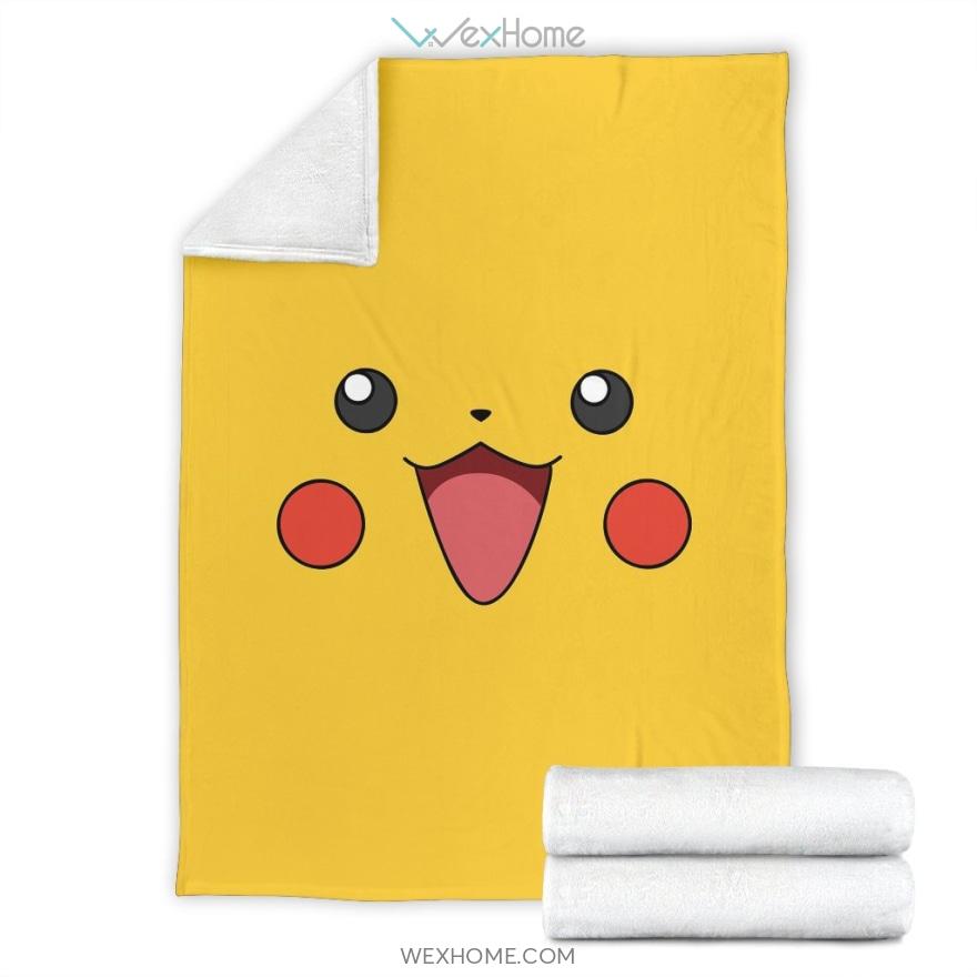 Pikachu Happy Face Premium Blanket