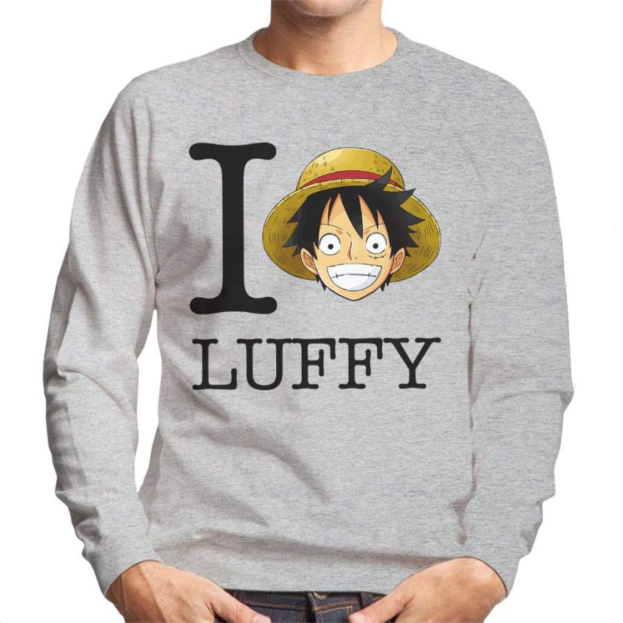 I Heart Monkey D Luffy One Piece Men’s Sweatshirt