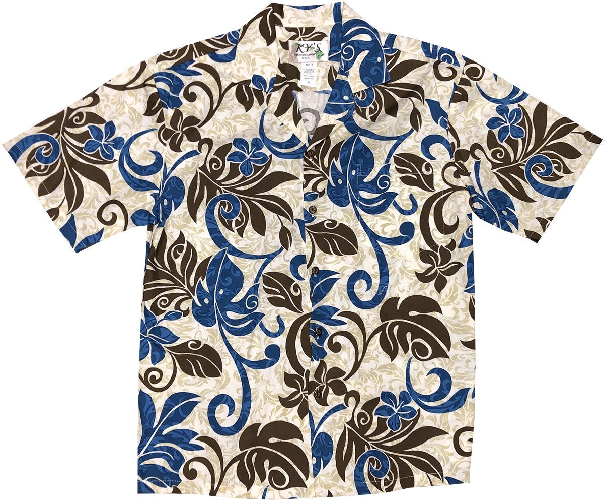 Groovy Jungle Blue Hawaii Summer Shirt Ha80207