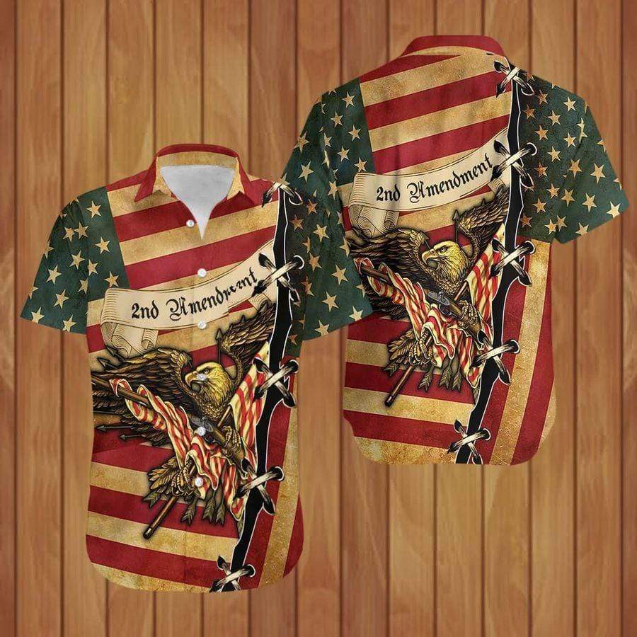 Hawaiian Aloha Shirts Eagle 2nd Amendment – Fashion Store