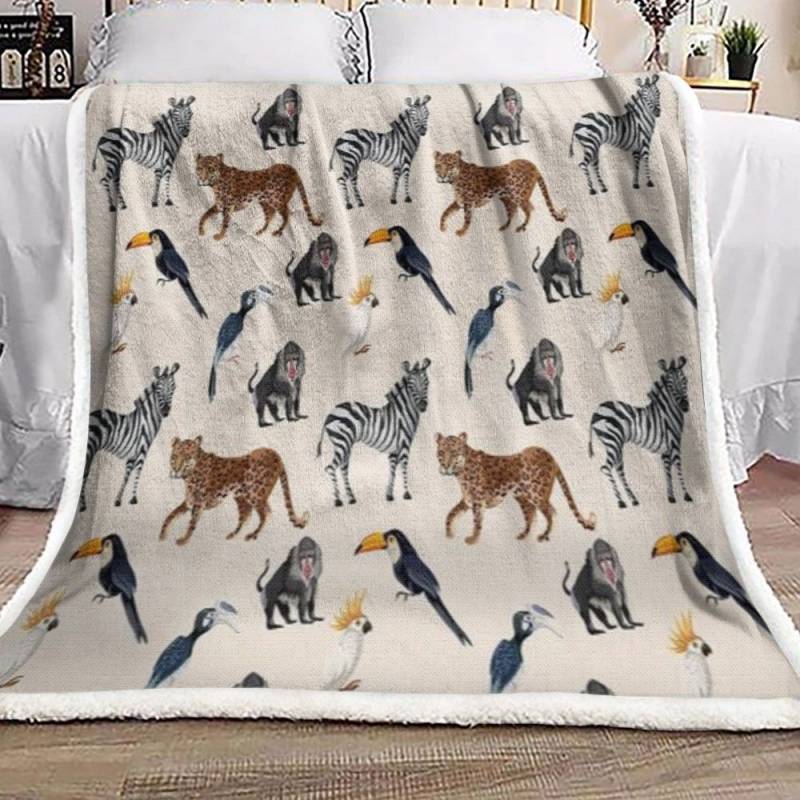 Wild Animals CL24100310MDF Sherpa Fleece Blanket