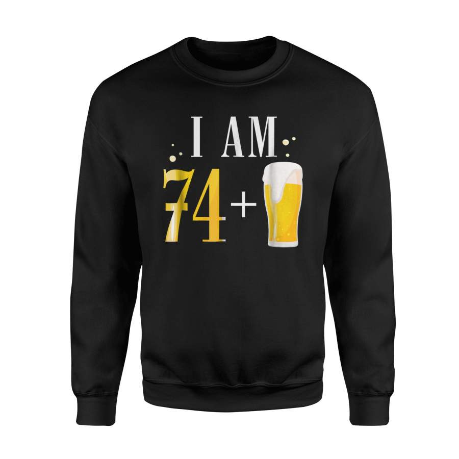 75th Birthday Funny Vintage For Beer Lover Sweatshirt