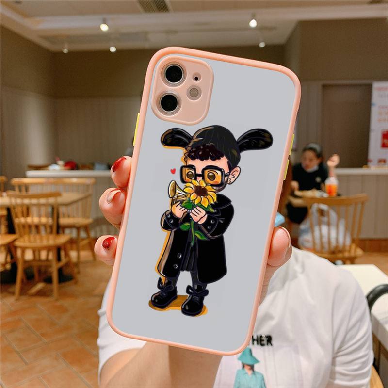 Bad Bunny Yonaguni Phone Case for iPhone X XR XS 7 8 Plus 11 12 13 pro MAX 13mini Translucent Matte Case alx