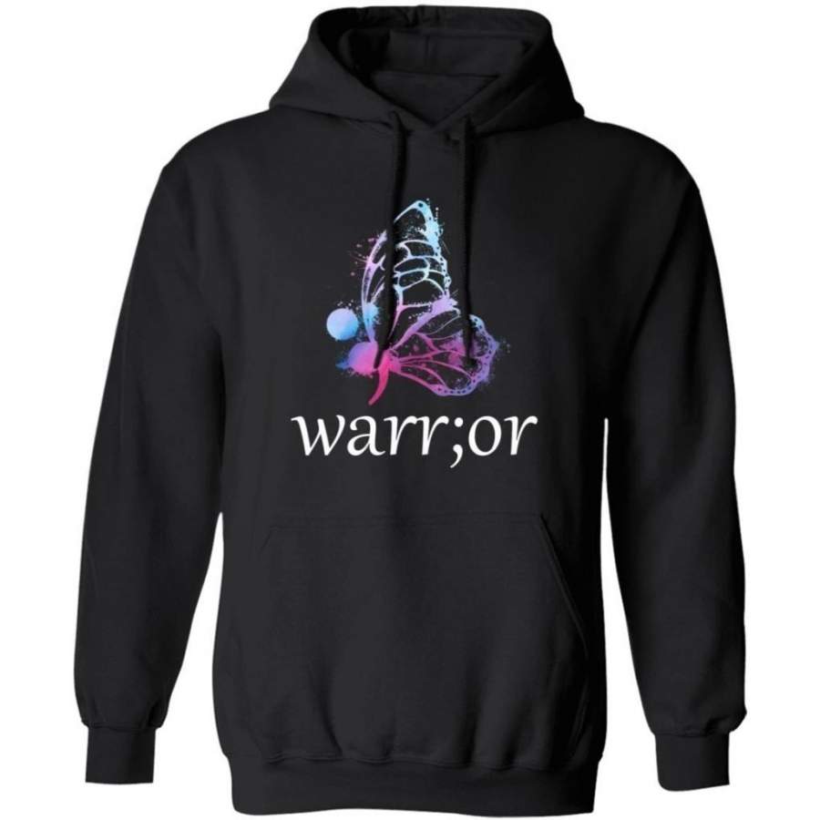 Semicolon Butterfly Suicide Prevention Awareness Warrior Shirt Nice Gift PT09