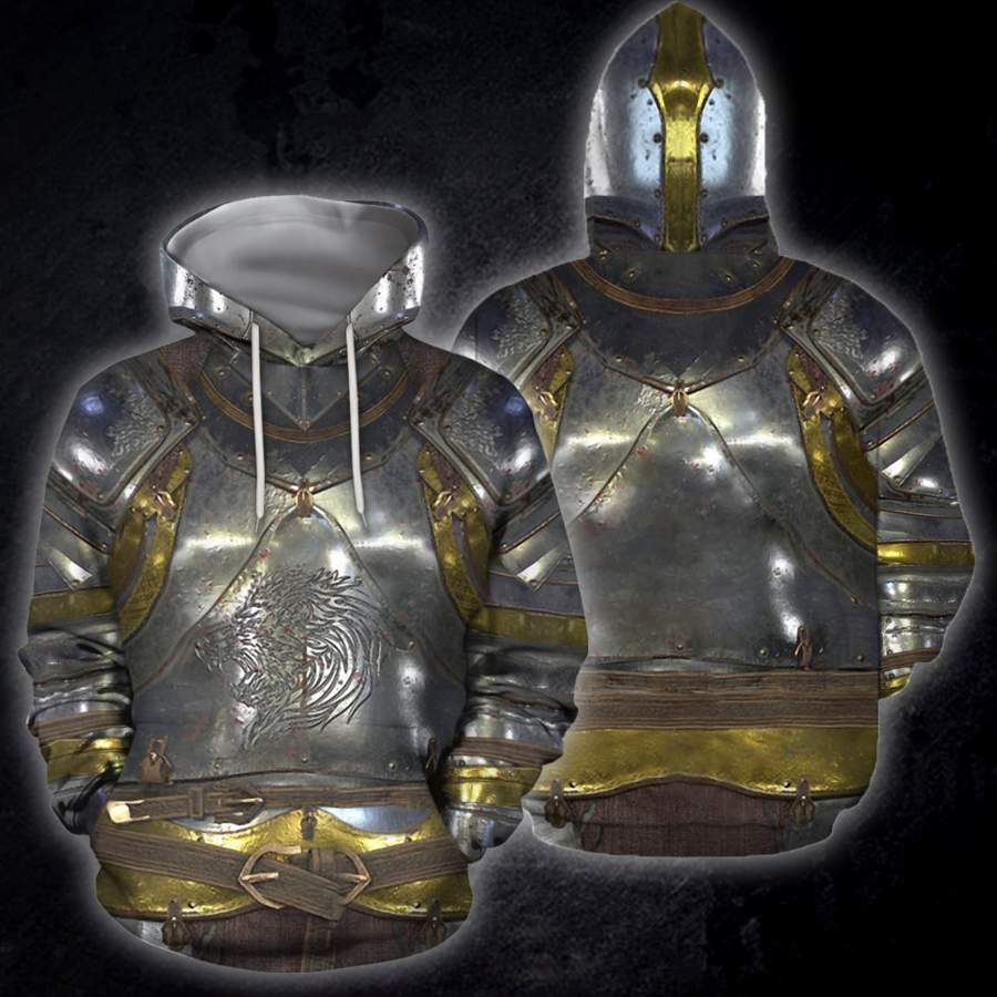 3D All Over Printed Breastplate 5 Hoodie