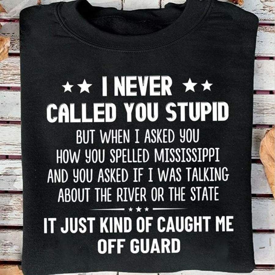 I Never Called You Stupid But When I Asked You How You Funny T-Shirt