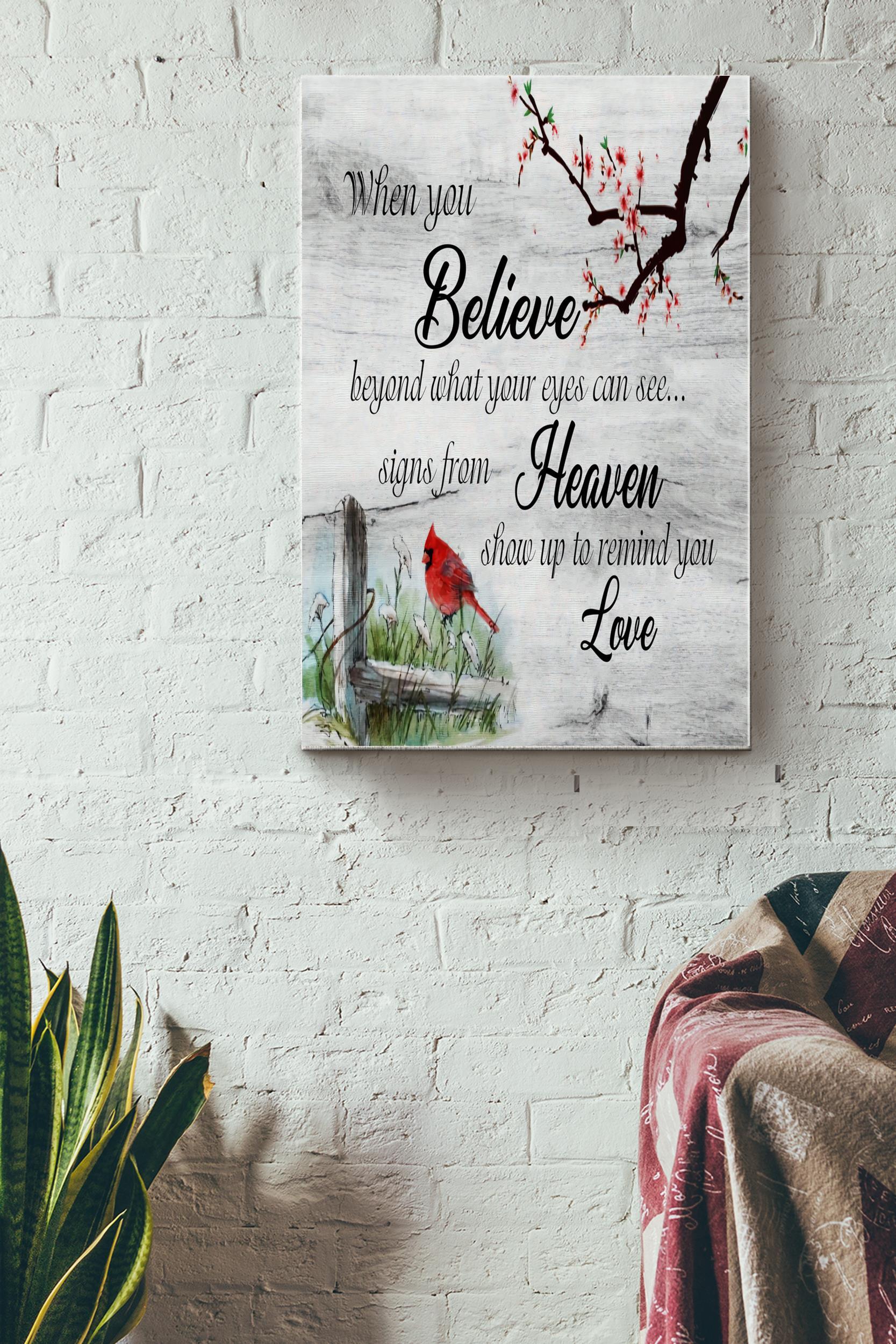 When You Believe Beyond What Your Eyes Can See Canvas Poster Wall Art Birthday Christmas Housewarming Gift Ready To Hang Home Decor Wrapped Canvas