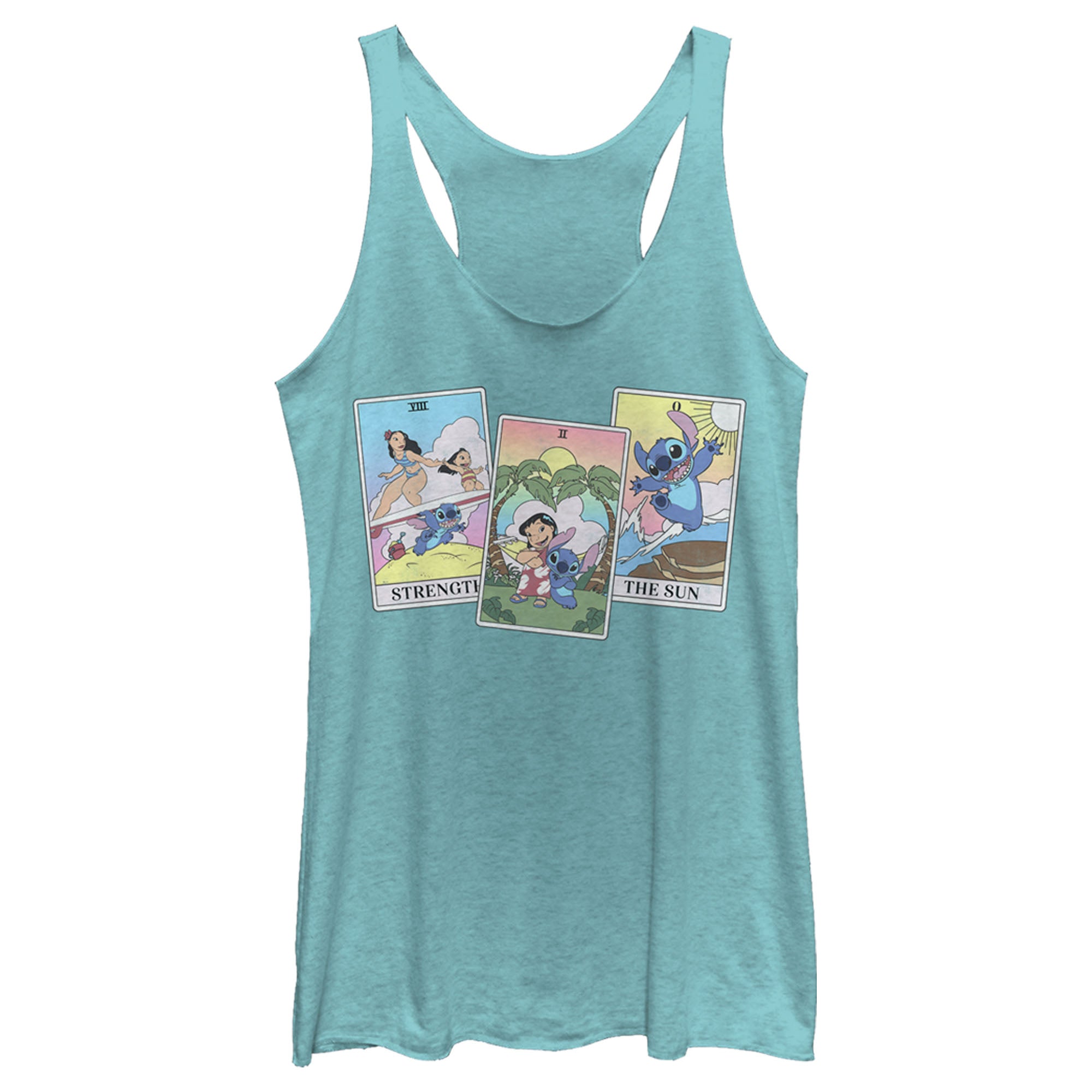 Women’S Lilo & Stitch Family Tarot Cards Racerback Tank Top