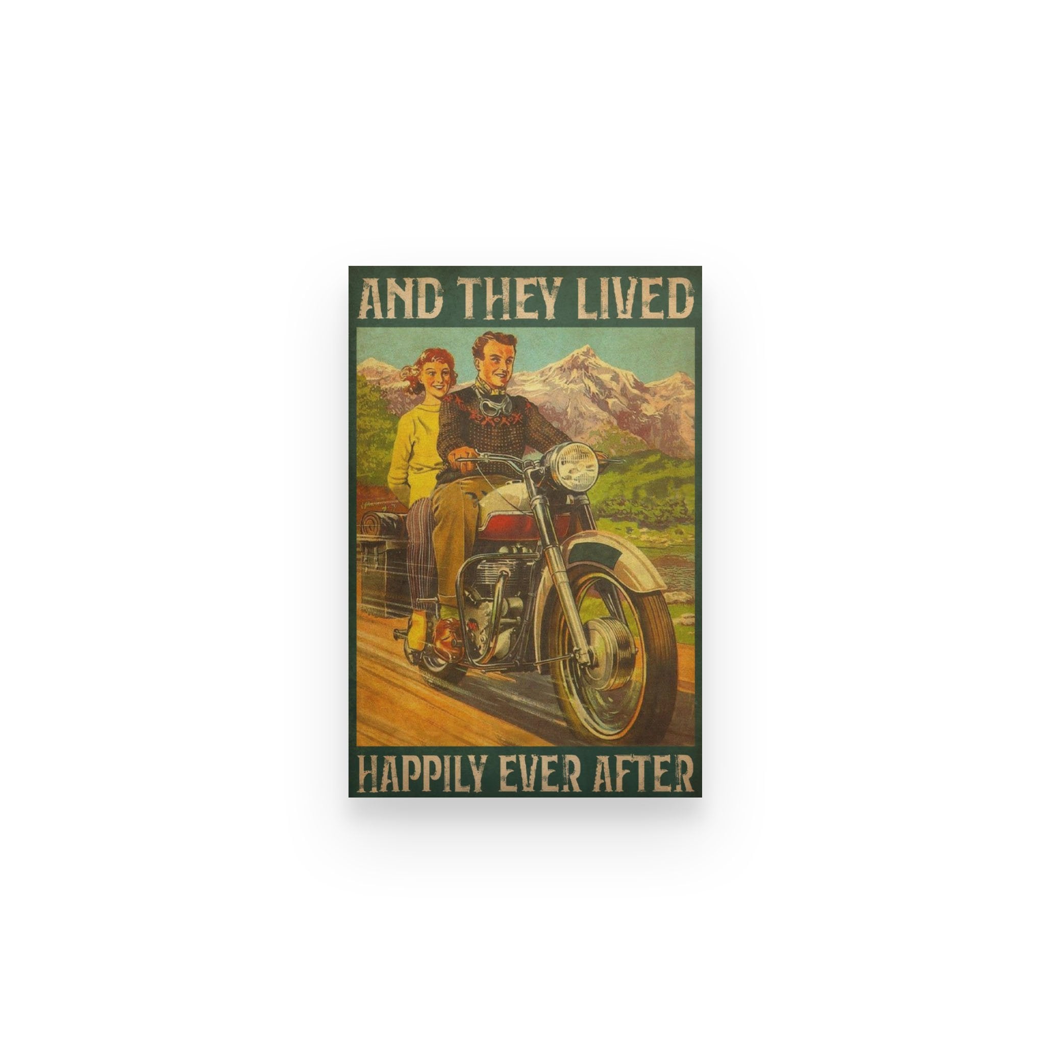 Biker Motorcycle And They Lived Happily After – Poster