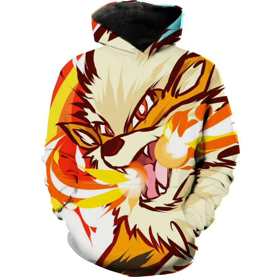 Arcanine Hoodie - Awesome Pokemon Hoodies and Clothes New Hoodies