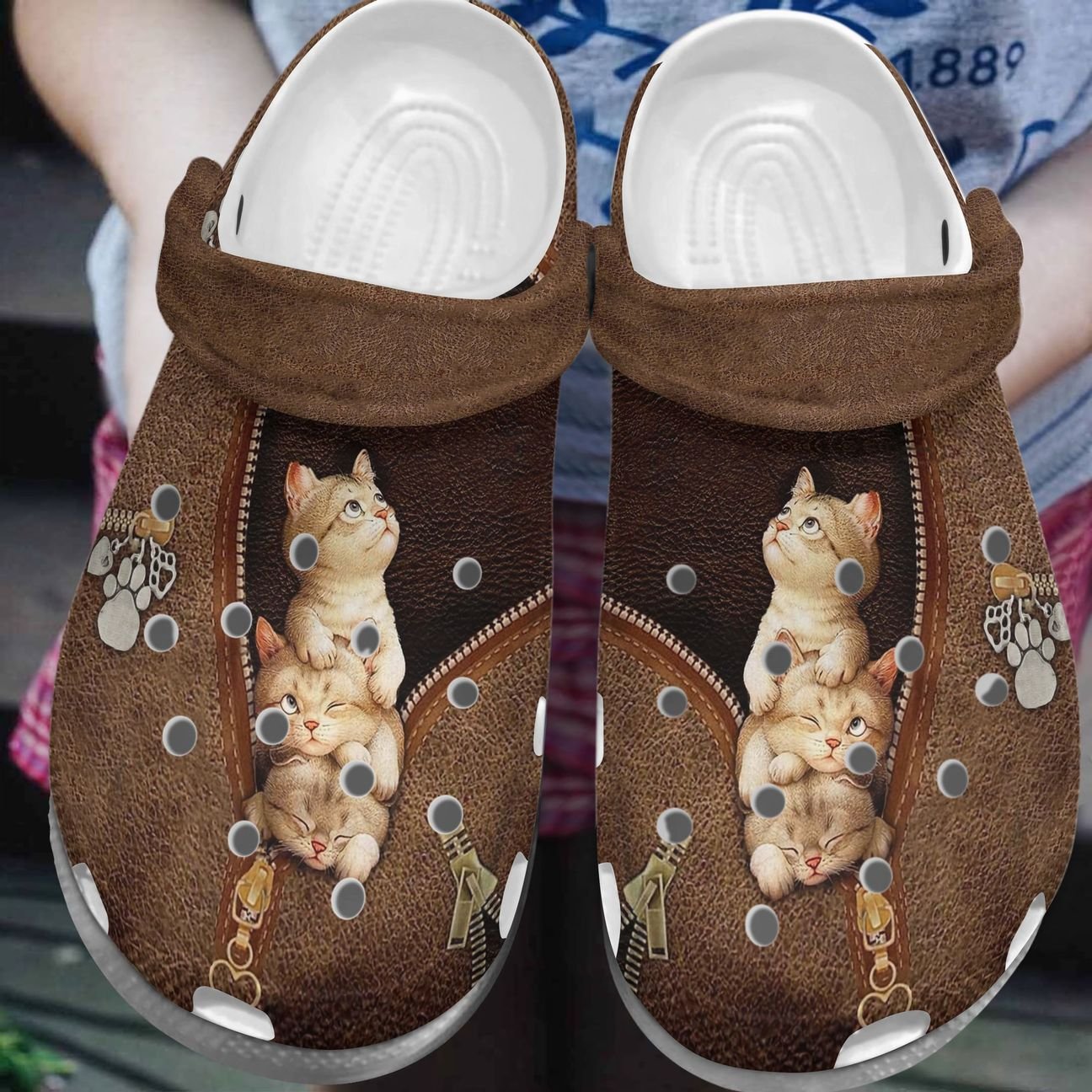 Cat Personalized Clog, Custom Name, Text, Color, Number Fashion Style For Women, Men, Kid, Print 3D Playful Kittens