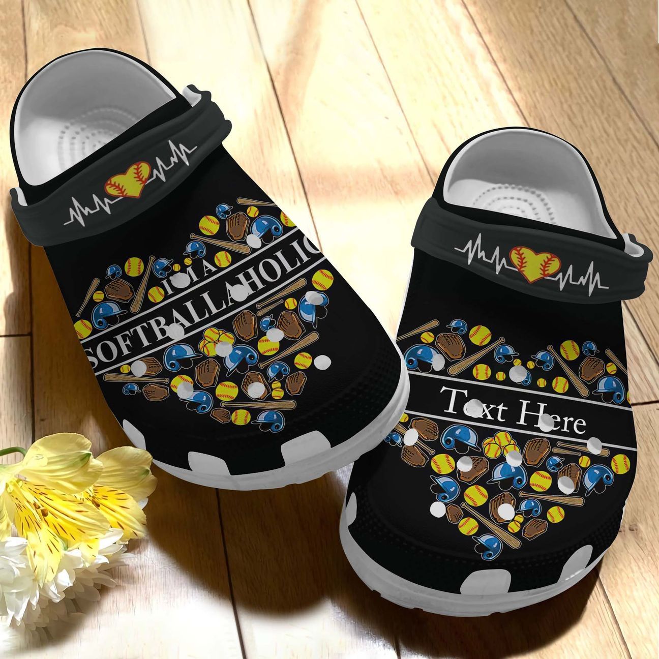 Softball Holic Personalized Personalize Clog, Custom Name, Text, Fashion Style For Women, Men, Kid, Print 3D