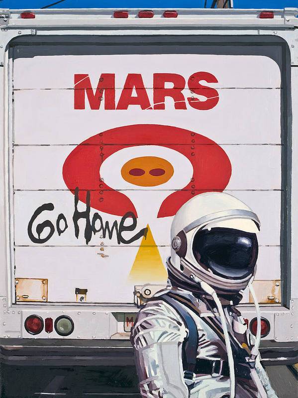 Mars Go Home Art Print Canvas And Poster, Warm Home Decor Wall Art Visual Art