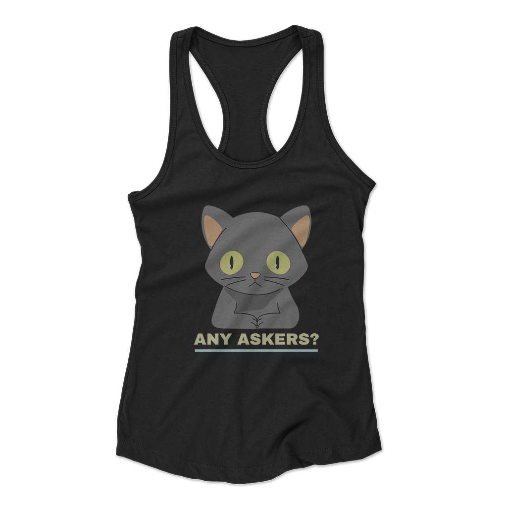 Any Askers Cat Kitten Meouw Overcome Woman’S Racerback Tank Top