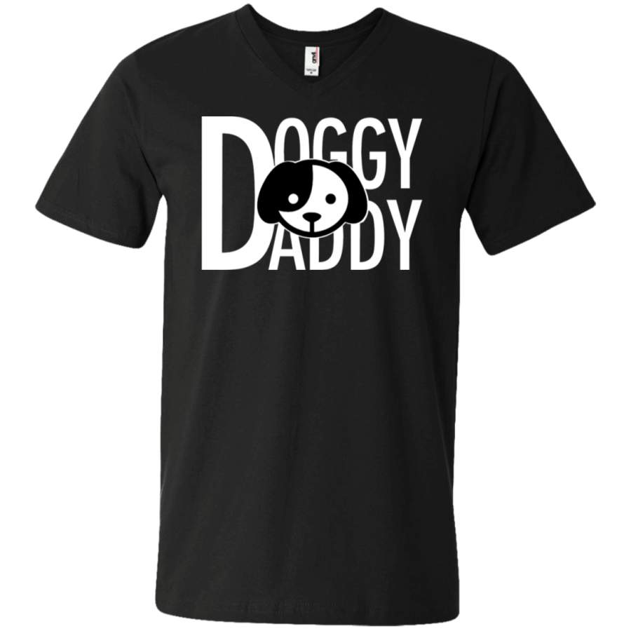 AGR Doggy Daddy Gift For Dog Lovers Funny Unisex V-neck