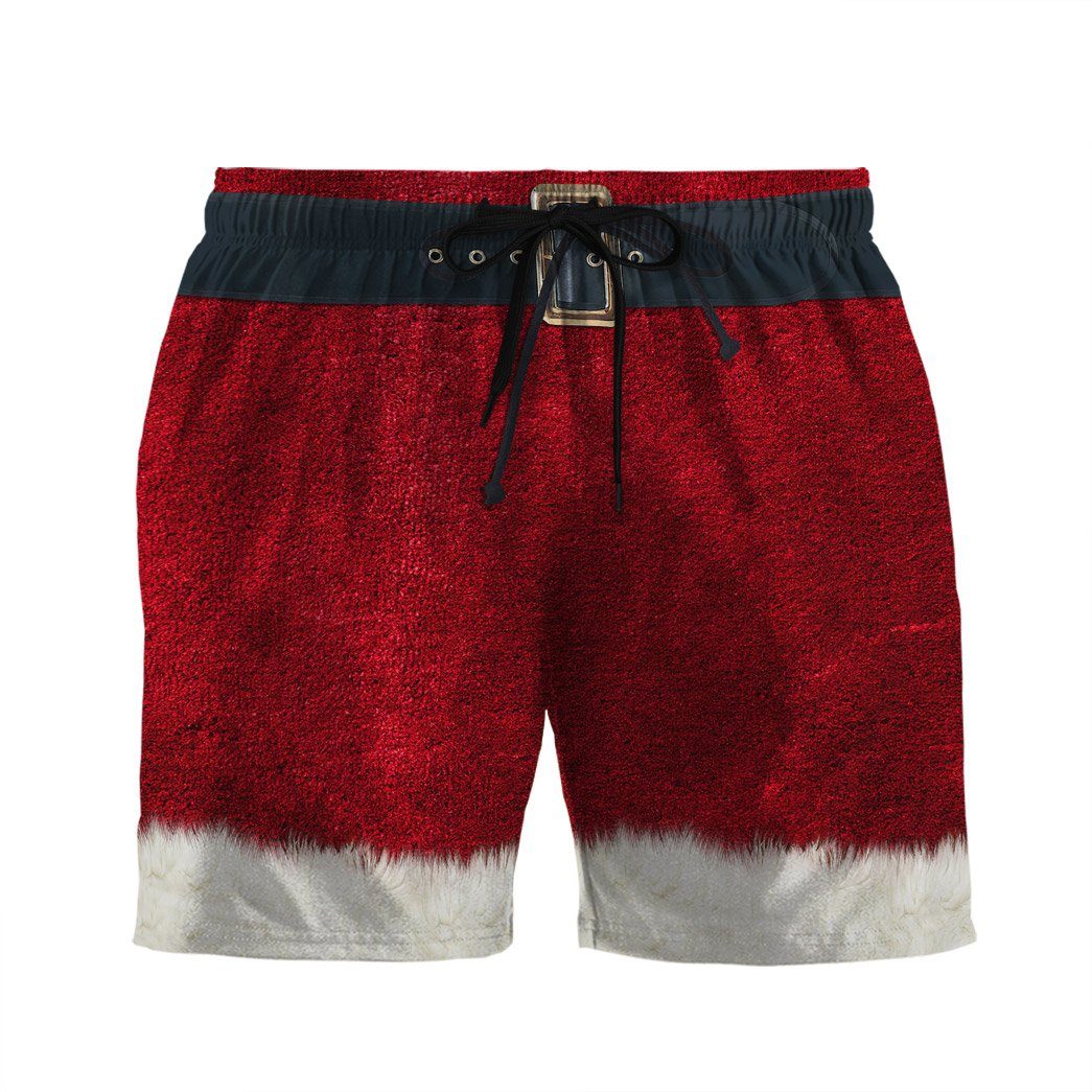 Gearhuman 3D Santa Claus Custom Beach Short Swim Trunk