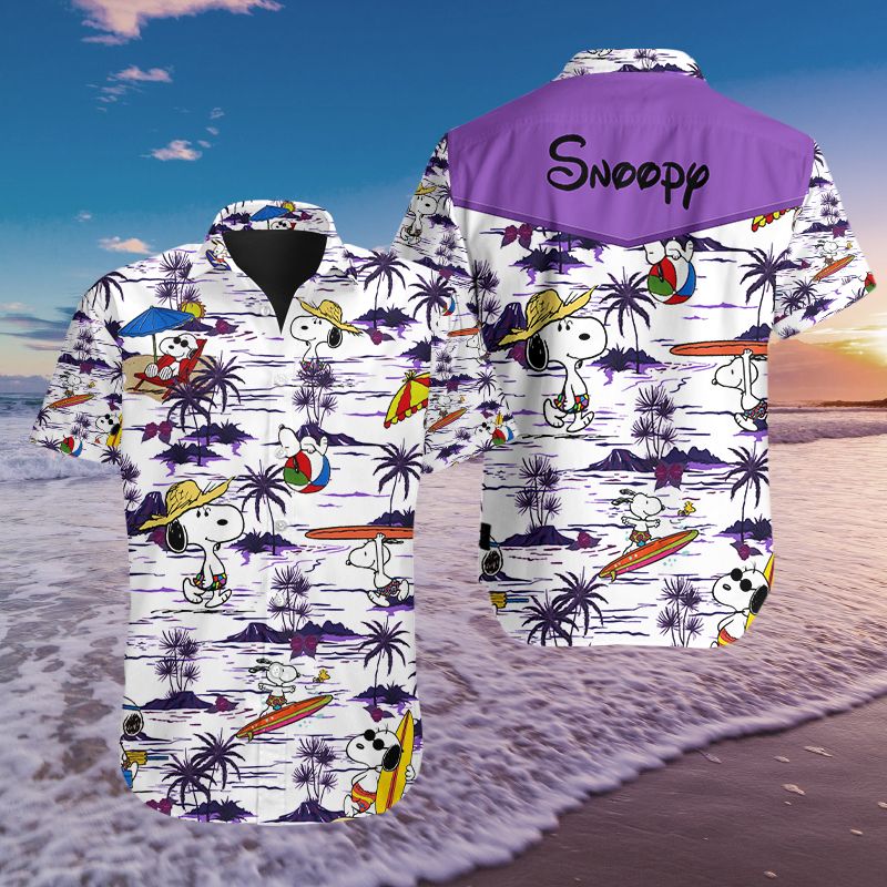 3D All Over Printed Snoopy VTH-HT HAWAIIAN Shirts Ver 2 (White)