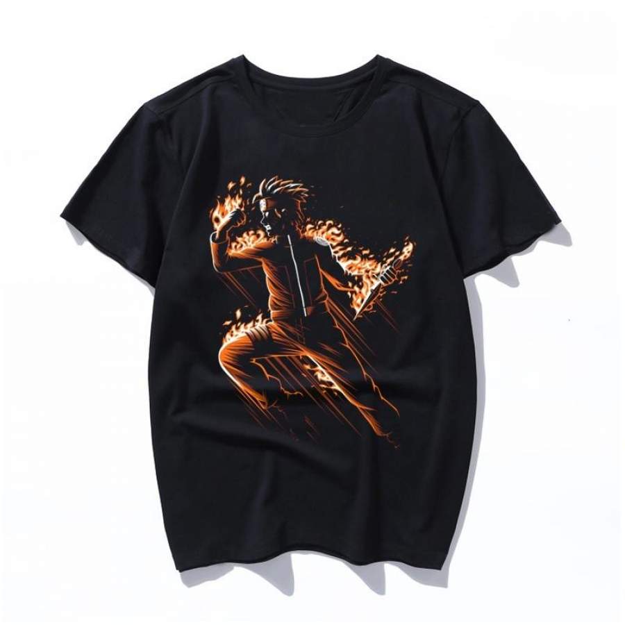 ninja fire attack New Fashion Vintage Spring Summer T Shirt Women men Tops Print T-shirt Printed black Clothes graphic tees femme