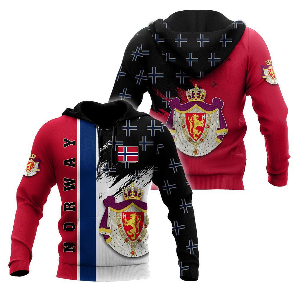 Denmark Flag And Cloak Of Arm 3D All Over Printed Hoodie For Men And Women