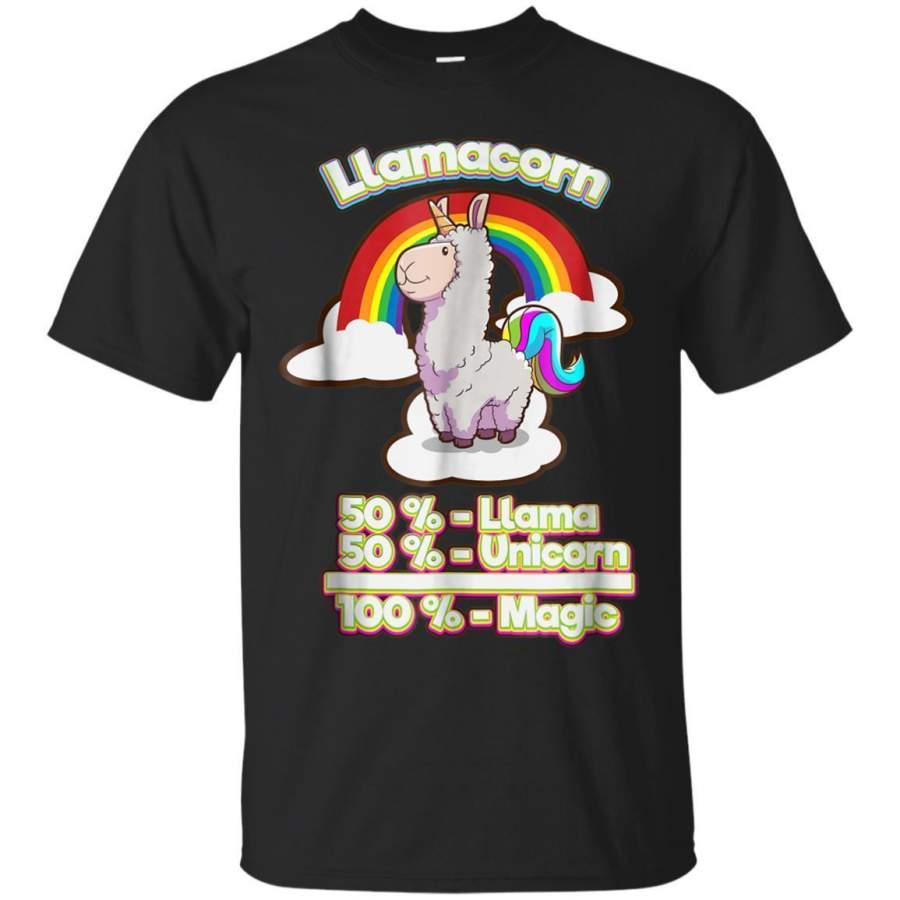 AGR Llamacorn Shirt  Funny Llama Animal Unicorn Rainbow Tee Jaq T-shirt