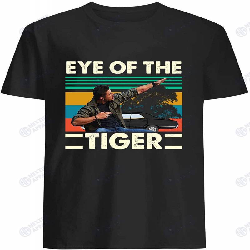 Eye Of The Tiger Vintage Retro Shirt Black