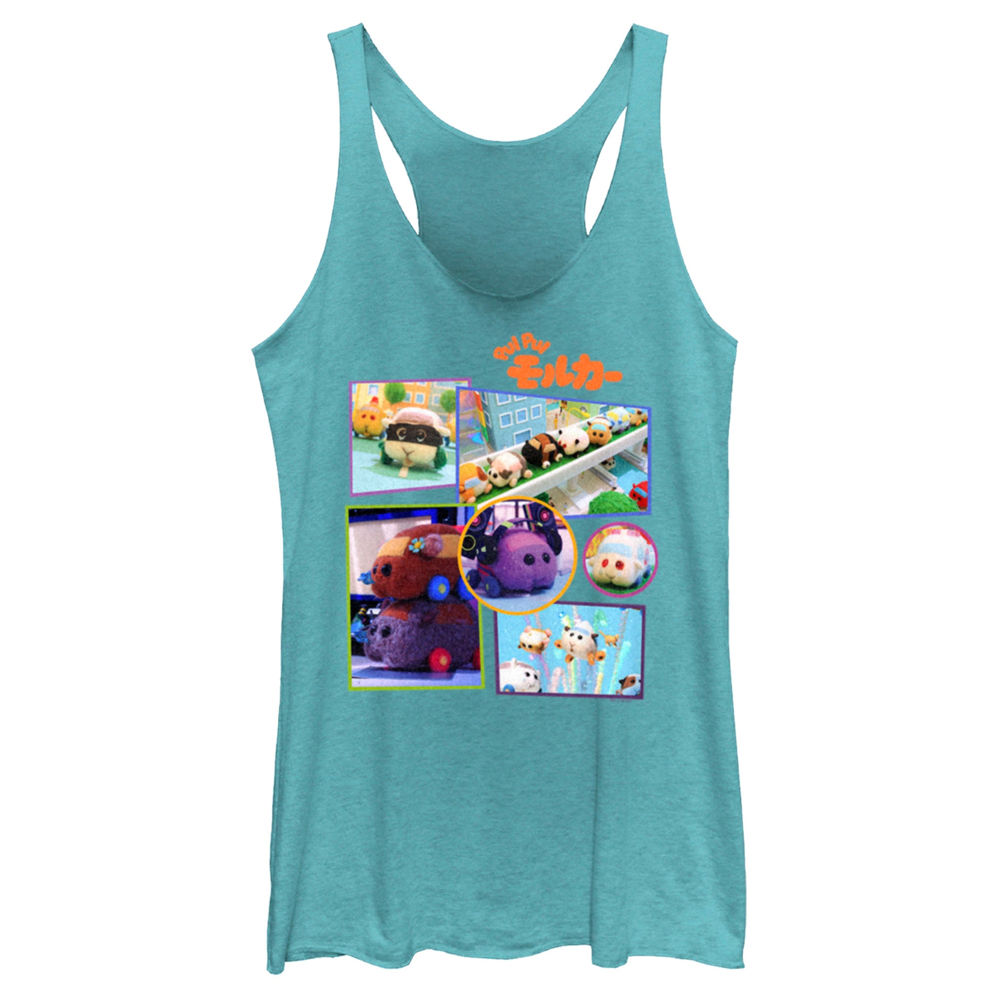 Women’S Pui Pui Molcar Episode Photo Panels Racerback Tank Top