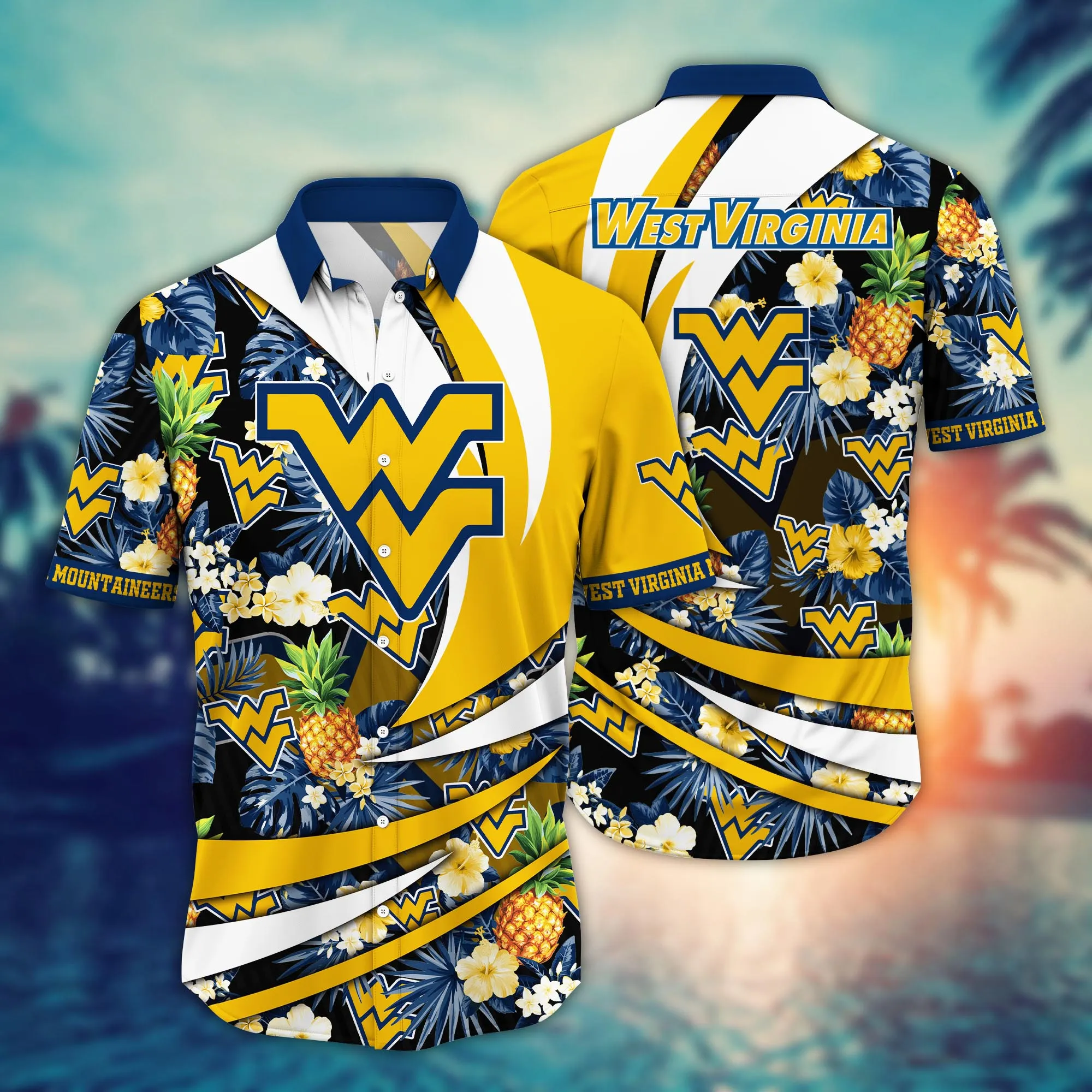 West Virginia Mountaineers NCCA Hawaiian Shirt Mosquito Bites Aloha Shirt