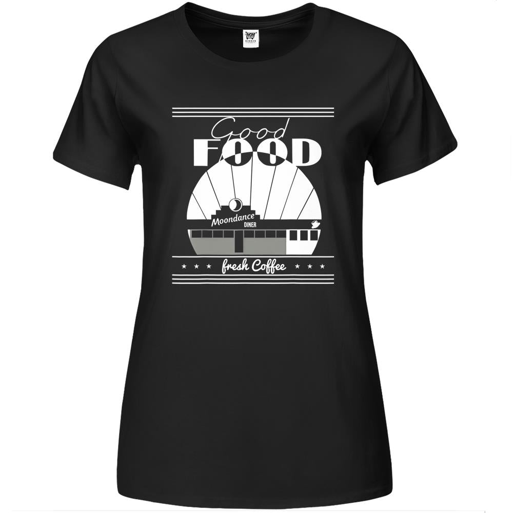 Good Food Moondances Diner Freshs Coffee Premium Womens T Shirts